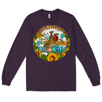Plum teaching my tribe round earring Long Sleeve Tee - BundleAndBundleShop