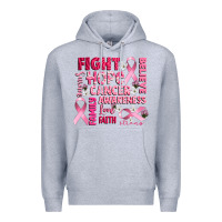 Heather Grey cancer awareness fight believe hope survive Premium Hoodie - CowGirlArtShop