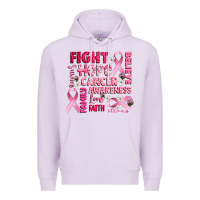 Lilac cancer awareness fight believe hope survive Premium Hoodie - CowGirlArtShop