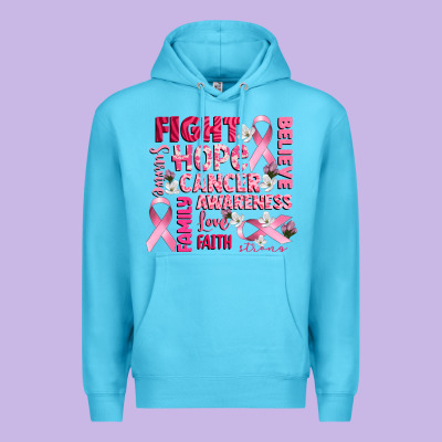 Cancer Awareness Fight Believe Hope Survive Premium Hoodie Designed By Cowgirlartshop