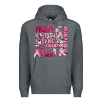 Rock cancer awareness fight believe hope survive Premium Hoodie - CowGirlArtShop