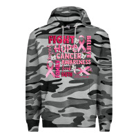 Slate Camo cancer awareness fight believe hope survive Premium Hoodie - CowGirlArtShop
