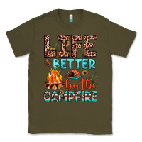 Army Green life is better by the campfire Classic Tee - JahusDesignShop