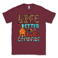 Burgundy life is better by the campfire Classic Tee - JahusDesignShop