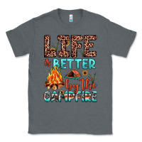 Charcoal Heather life is better by the campfire Classic Tee - JahusDesignShop