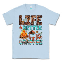 Dusty Blue life is better by the campfire Classic Tee - JahusDesignShop