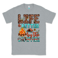 Heather Grey life is better by the campfire Classic Tee - JahusDesignShop