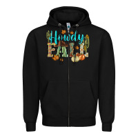 Black Western howdy Fall Zipper Hoodie - NancyCooperArtShop