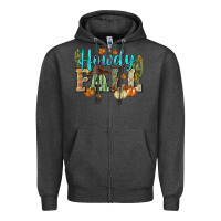 Charcoal Heather Western howdy Fall Zipper Hoodie - NancyCooperArtShop