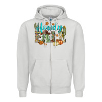 Dove Grey Western howdy Fall Zipper Hoodie - NancyCooperArtShop
