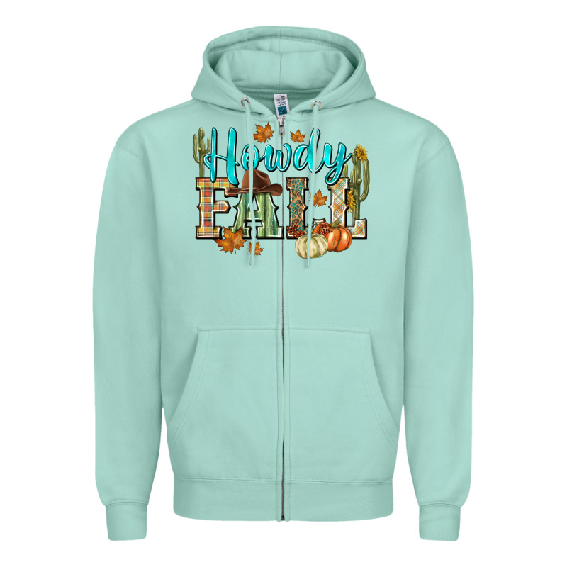 Western Howdy Fall Zipper Hoodie by NancyCooperArtShop | Teevron