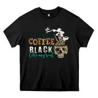Black i like my coffee black like my soul Heavy Core Tee - Jasminsmagicworld
