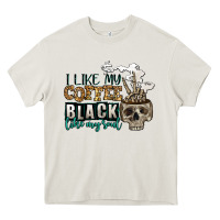 Cream i like my coffee black like my soul Heavy Core Tee - Jasminsmagicworld