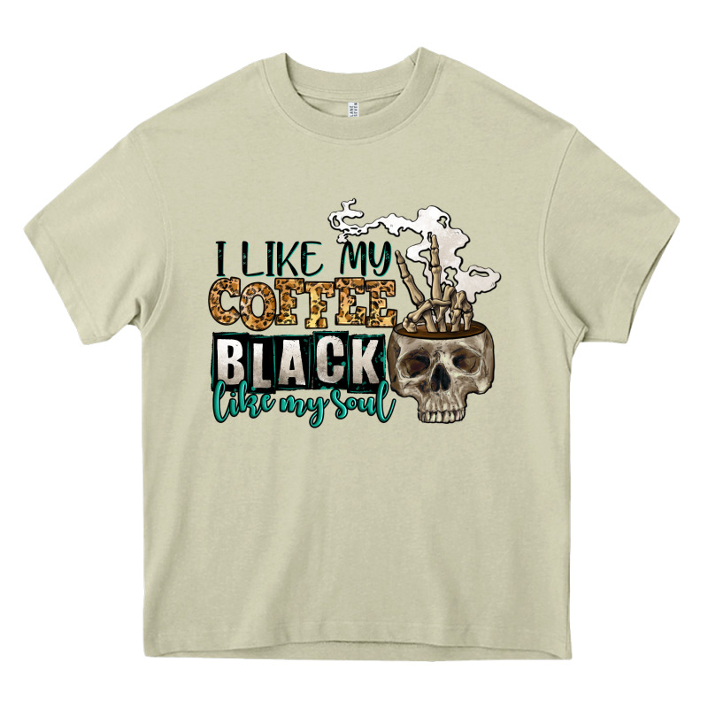 I Like My Coffee Black Like My Soul Heavy Core Tee by Jasminsmagicworld | Teevron