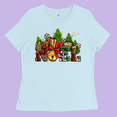 Western Noel Christmas Gifts Ladies Tee Designed By Adodesignshop