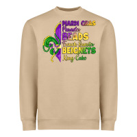 Mardi Gras Parades Beads French Quarter Beignets K Heavyweight Sweatshirt | Teevron