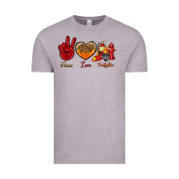 Vintage Zinc peace love firefighter Vintage Tee - NancyCooperArtShop