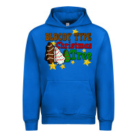 Cobalt Bloody Type Christmas Tree Urban Hoodie - FaDigitalArtStudio