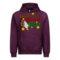 Mauve Wine Bloody Type Christmas Tree Urban Hoodie - FaDigitalArtStudio