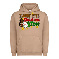Pigment Burro Bloody Type Christmas Tree Urban Hoodie - FaDigitalArtStudio