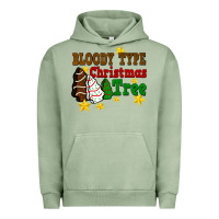 Pigment Oil Green Bloody Type Christmas Tree Urban Hoodie - FaDigitalArtStudio