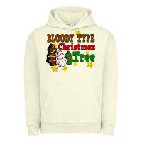 Pigment Pistachio Bloody Type Christmas Tree Urban Hoodie - FaDigitalArtStudio