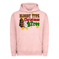 Pigment Salmon Bloody Type Christmas Tree Urban Hoodie - FaDigitalArtStudio