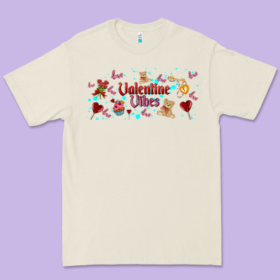 Love Vibes And Valentines Premium Tee Designed By Adodesignshop