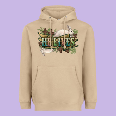He Lives Easter Day Heavyweight Hoodie Designed By Howdyjamesfarm