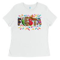 White Fiesta Ladies Tee - RanaPortraitStore