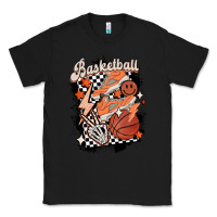 Black checkered retro basketball Classic Tee - MaliasSmallBusiness