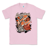 Bubblegum Pink checkered retro basketball Classic Tee - MaliasSmallBusiness