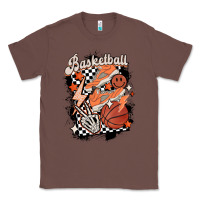 Chestnut checkered retro basketball Classic Tee - MaliasSmallBusiness