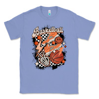 Colony Blue checkered retro basketball Classic Tee - MaliasSmallBusiness