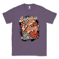 Lavender checkered retro basketball Classic Tee - MaliasSmallBusiness