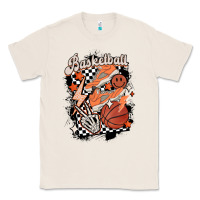 Natural checkered retro basketball Classic Tee - MaliasSmallBusiness