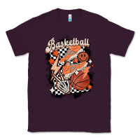 Plum checkered retro basketball Classic Tee - MaliasSmallBusiness