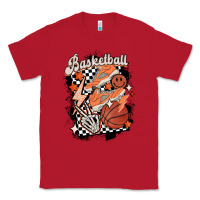 Red checkered retro basketball Classic Tee - MaliasSmallBusiness