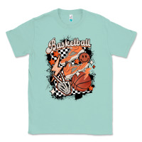 Seafoam checkered retro basketball Classic Tee - MaliasSmallBusiness