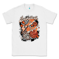 White checkered retro basketball Classic Tee - MaliasSmallBusiness