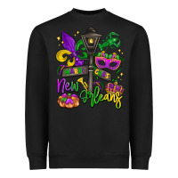 Black new orleans mardi gras Heavyweight Sweatshirt - LillyAllenDesigns