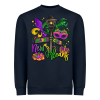 Navy new orleans mardi gras Heavyweight Sweatshirt - LillyAllenDesigns