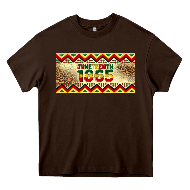 Juneteenth 1865 Leopard Licence Plate Template Heavy Core Tee by Artiststas | Teevron