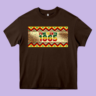 Juneteenth 1865 Leopard Licence Plate Template Heavy Core Tee Designed By Artiststas
