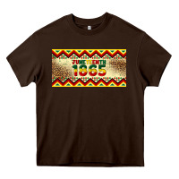 Chocolate Brown juneteenth 1865 leopard licence plate template Heavy Core Tee - Artiststas