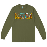 Army Green thankful nurse fall libbey glass Long Sleeve Tee - BundleAndBundleShop