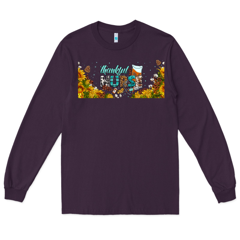 Thankful Nurse Fall Libbey Glass Long Sleeve Tee by BundleAndBundleShop | Teevron