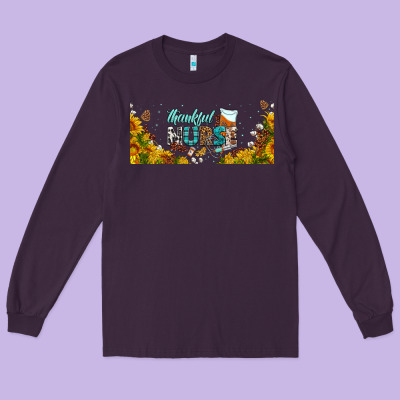 Thankful Nurse Fall Libbey Glass Long Sleeve Tee Designed By Bundleandbundleshop