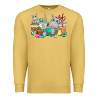 Antique Gold Easter Hippopotamus coffee cups Easter Day Premium Sweatshirt - CowGirlArtShop
