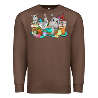 Chestnut Easter Hippopotamus coffee cups Easter Day Premium Sweatshirt - CowGirlArtShop